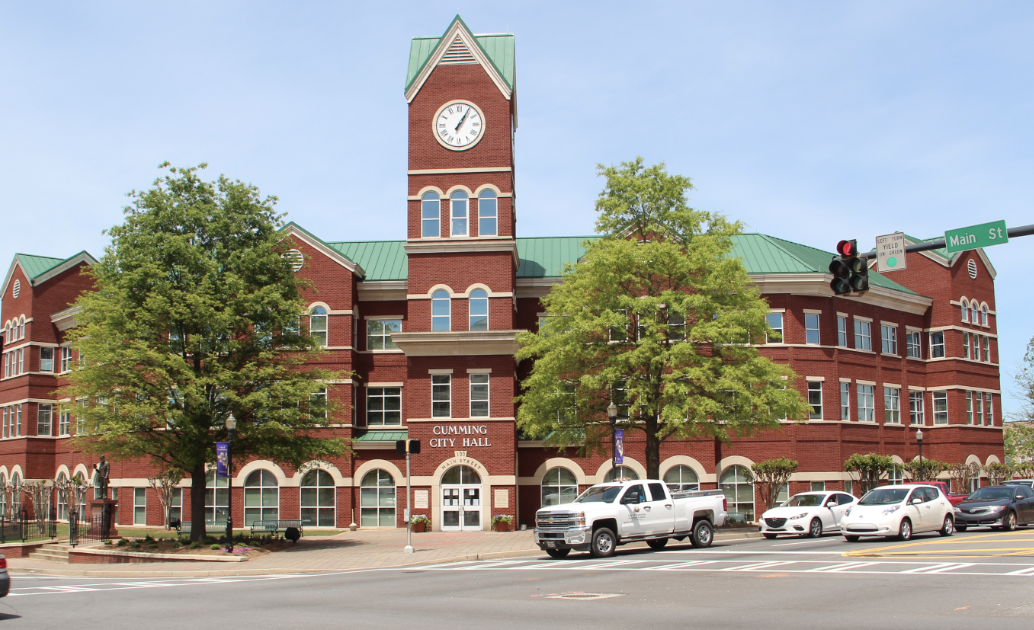 Image of the city hall in Cumming, GA